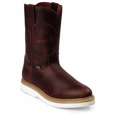 

Оригинальные рабочие ботинки Justin Axe, 10 дюймов, мужские рабочие ботинки с мягким носком и электроприводом, размер 10,5 м, Коричневый, Justin Original Workboots Axe 10 Inch Electrical Soft Toe Work