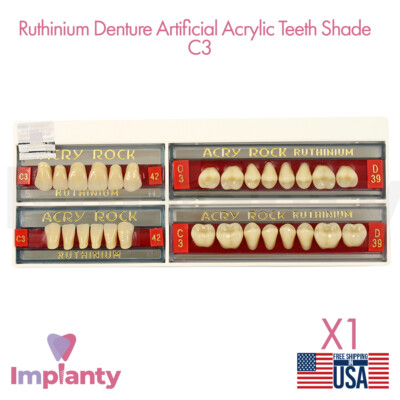 28pcs Dental Denture Artificial Acrylic Teeth Shade C3 Aesthetic Dentistry
