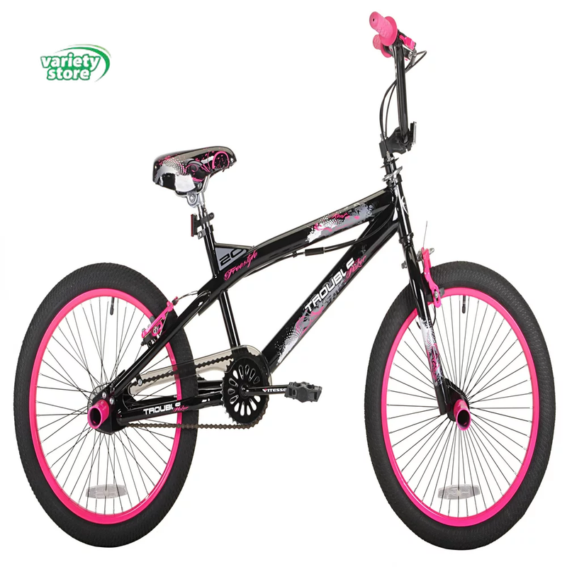 Kent 20" Girls', Trouble BMX Bike, Black/Pink