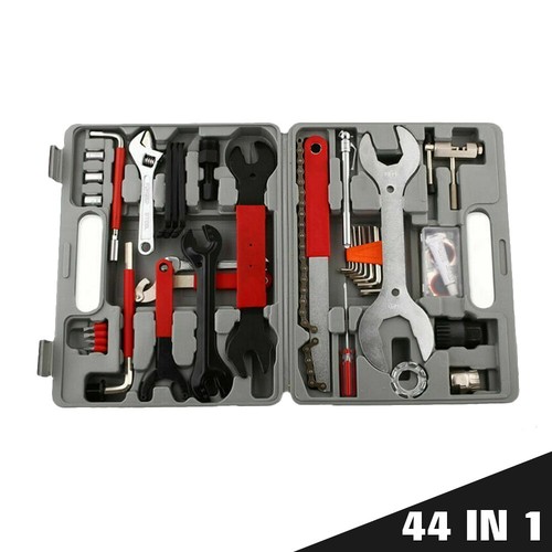 44pcs Professional Complete Bike Repair Tools Tool Kit Set Home Mechanic Cycling