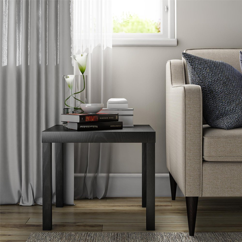 Parsons End Table, Black Oak
