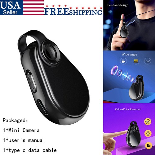 Smart HD 1080P Wearable Mini Camera Video Voice Recorder Necklace Pendant Cam US
