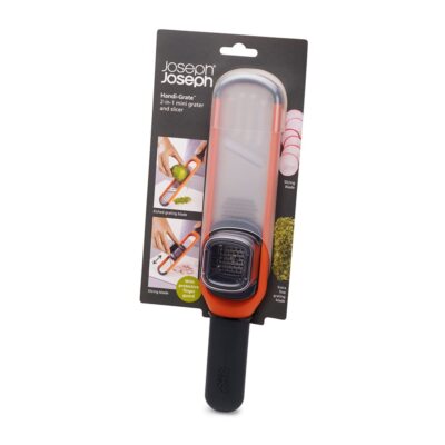 Joseph Joseph Handi-Grate 2-in-1 Grater & Slicer, Orange