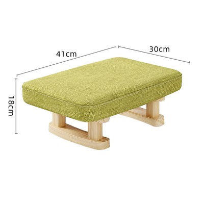 Wood Cushion Sitting Stool Sofa Low Foot Step Stool Changing Shoe Rest Seat USA
