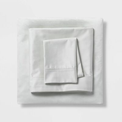 400 Thread Count Solid Cotton Performance Sheet Set - Threshold