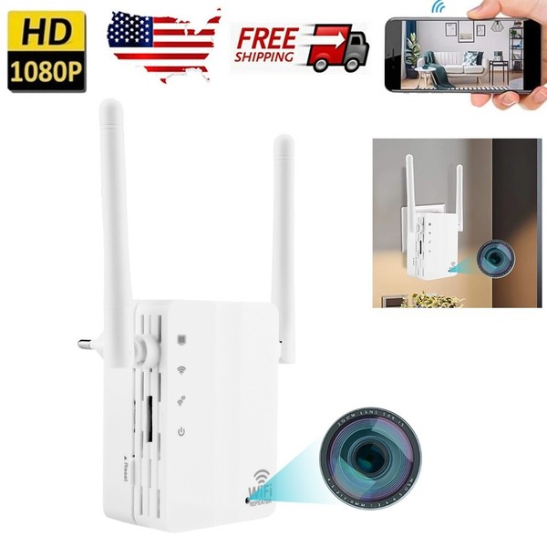 1080p HD Camera Wifi Extender Hidden Cam Motion Detection Security Nanny Cam US
