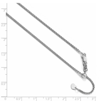 Pre-owned Superdealsforeverything Leslie's 10k White Gold 1.35 Mm Adjustable Wheat Chain; 22 Inch; Lobster Clasp