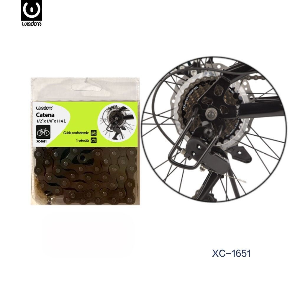 Catena Ricambio Bici Bicicletta 1/2"x1/8"x114L Xc-1651 wis