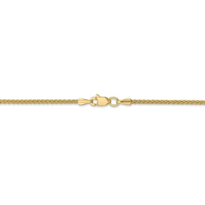 Pre-owned Superdealsforeverything Real 14kt Yellow Gold 16 Inch 1.55mm Semi-solid Wheat With Lobster Clasp Chain