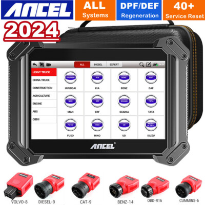 24V Diesel Heavy Duty Truck Scanner DPF Regeneration Scan Tool OBD2 Code Reader 