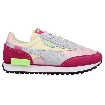 Puma Future Rider Soft Lace Up Женские серые, розовые кроссовки Повседневная обувь 381141-0