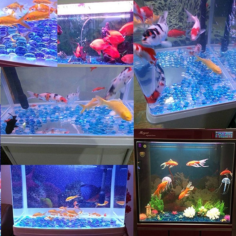 100g Mixed Color Glass Marble Pebbles Stones For Fish Tank Aquarium