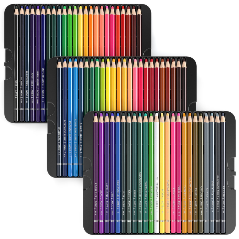 ARTEZA Colored Pencils, Professional Set of 72 Colors, Soft Wax-Based Cores, Ide