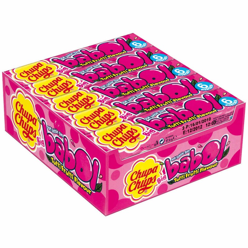 Chupa Chups Big Babol Tutti Frutti, Kaugummi, Im Karton, 20 StÃ¼Ck, 540 G