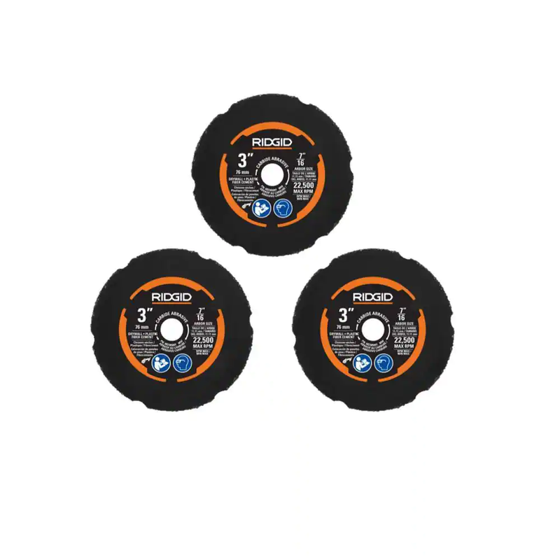 Carbide Cut-off Wheel Set (3-piece) | High In Ridgid Circular Quality
