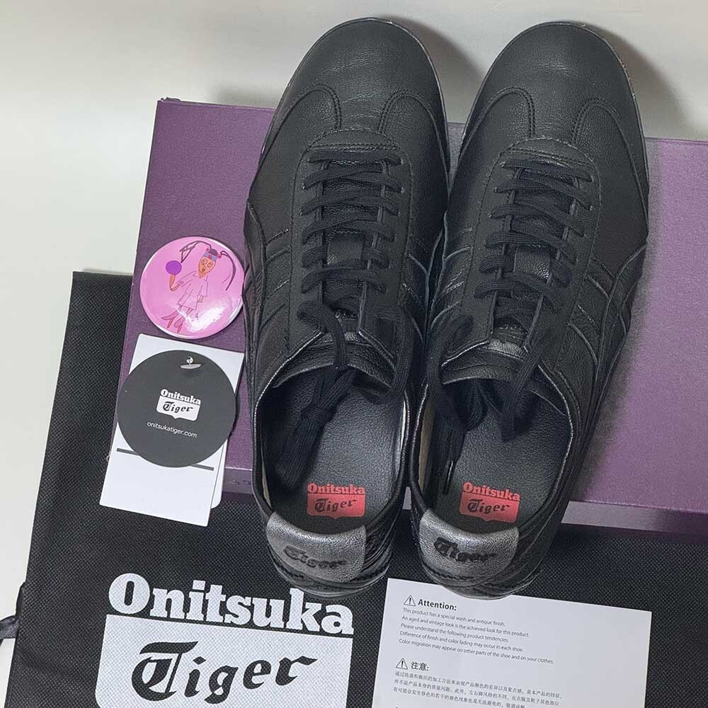 Pre-owned Onitsuka Tiger Mexico 66 Deluxe Nippon Made Sneaker 1181a367.002 Black/black