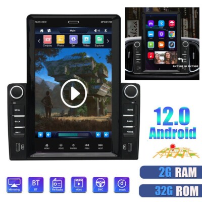 10 Inch Car Stereo Radio Bluetooth Vertical Android 12 2DIN FM Touch Screen GPS
