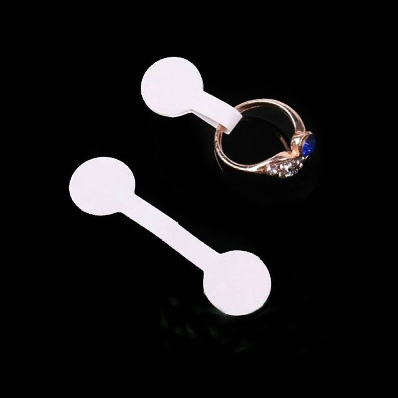 Blank Paper Jewelry Price Tag Dumbbell Self-Sticker Label Bracelet Jewelry Tag Z