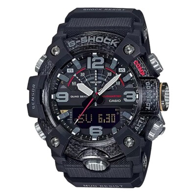 Pre-owned Casio G-shock Men's Mud Master Analog-digital Resin Black Watch - Ggb1001a