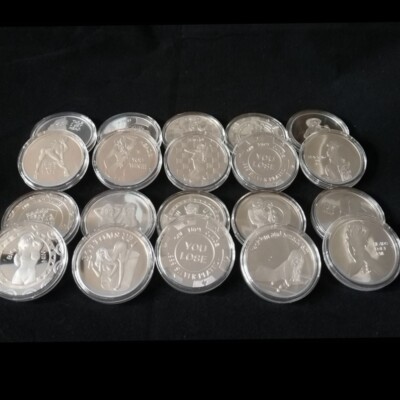 10pc/set Heads I get Tail Tails I get Head Challenge Coins Lucky Gifts