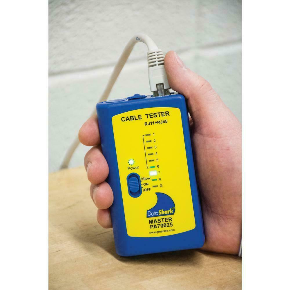 DataShark RJ45 Network Cable Tester with Case and Patch Cords