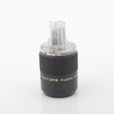 Silver / Rhodium Plated EU Schuko Plug Power Connector for HIFI Power Cable