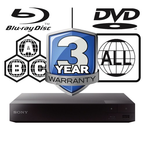 Sony Blu-ray BDP-S3500 Player Multi Region All Zone Code