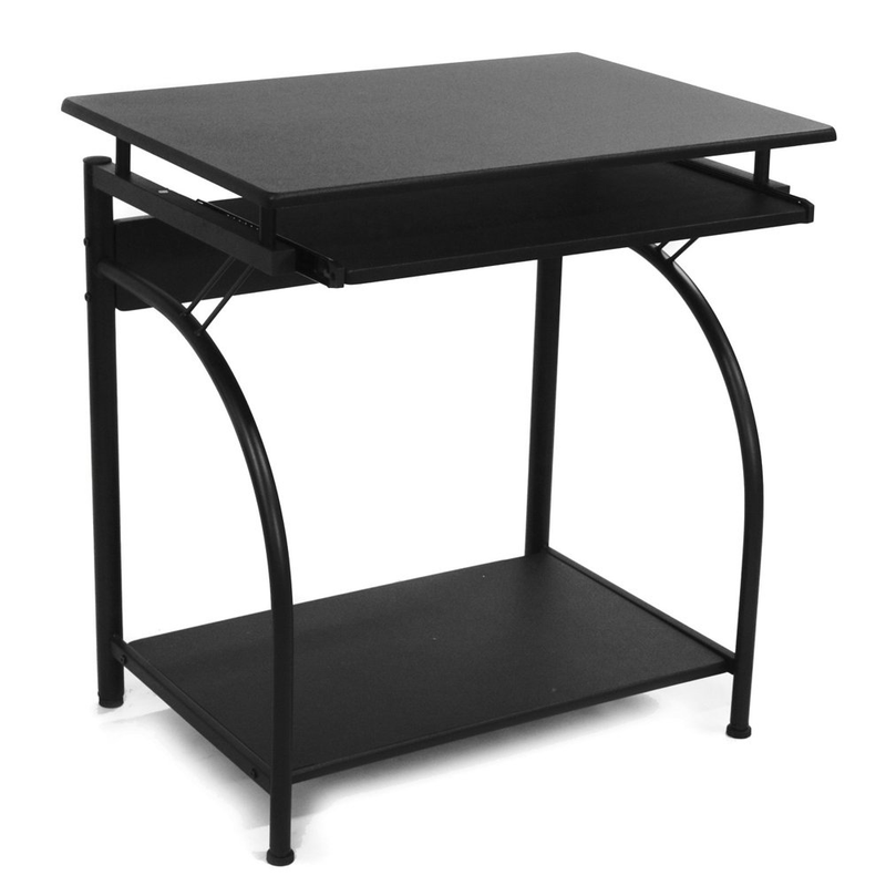 Comfort Products Stanton Computer Desk with Pull-Out Keyboard Tray, Black