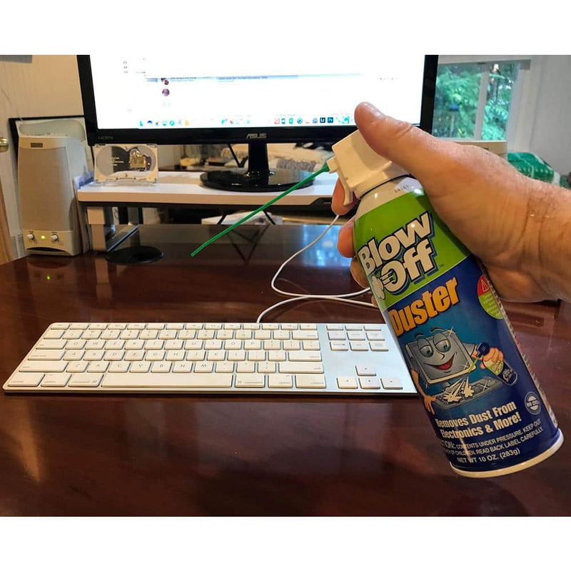 Blow Off Compressed Canned Air Duster All Purpose Cleaner Spray 8 Oz.
