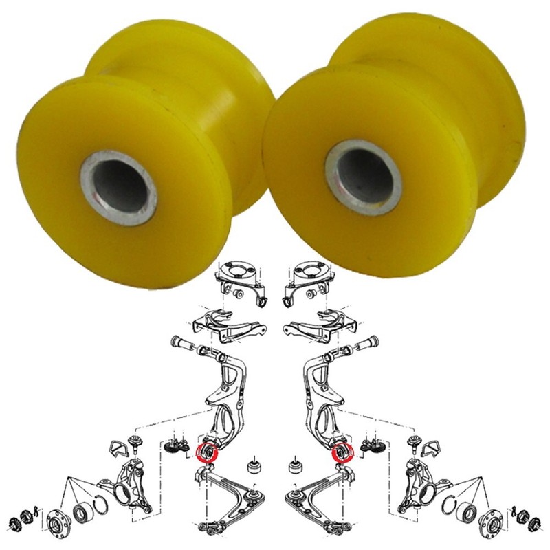 Silentblocs Des FusÃ©Es, En PolyurÃ©Thane, Train Avant, Pour Peugeot 407, 508