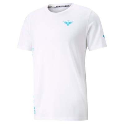 

Puma Melo Rare Crew Neck Футболка с коротким рукавом Мужские белые повседневные топы 53800201, Белый, Puma Melo Rare Crew Neck Short Sleeve T-Shirt