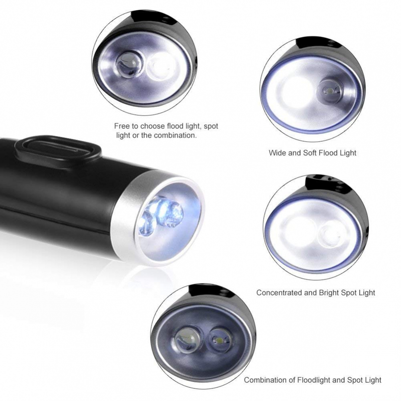LEDGLE LED Book Light Rechargeable Hug Reading Lamp Hands Free 4 Beads, 3 Adjust