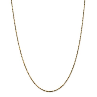Pre-owned Superdealsforeverything Real 14kt 1.8mm Diamond Cut Milano Rope Chain; 24 Inch In Yellow