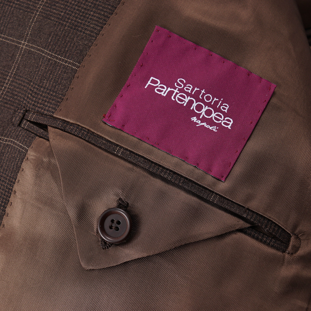 Pre-owned Sartoria Partenopea $3095  Modern-fit Wool And Silk Sport Coat 40 R (eu 50) In Brown