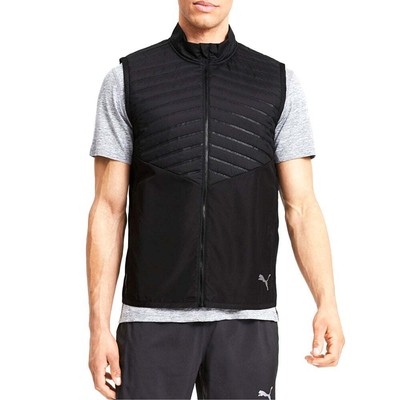

Puma Run Favorite Puffer Full Zip Vest Мужские черные пальто Куртки Верхняя одежда 519399, Черный, Puma Run Favorite Puffer Full Zip Vest
