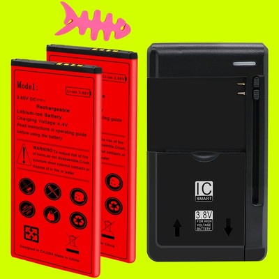 Large Capacity 2x 3100mAh Rechargeable Battery Charger for Alcatel GLIMPSE 5002C