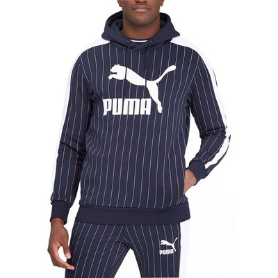 

Puma Pinstripe Aop Pullover Hoodie Mens Size  Повседневная верхняя одежда 530179-06, Синий