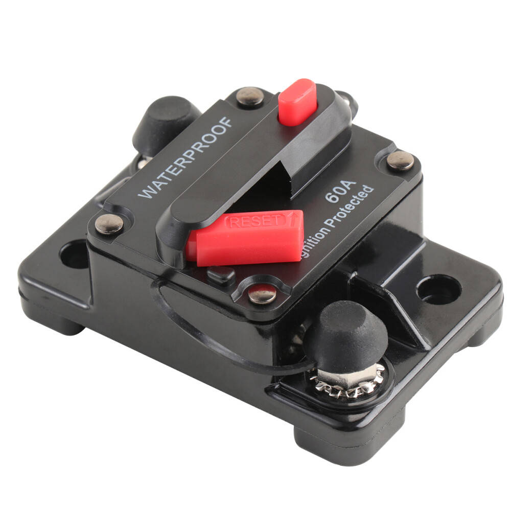 60A Amp Manual Reset Inline Circuit Breaker Platinum Terminal Block