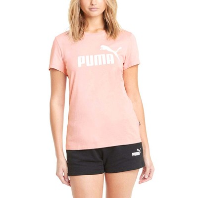 

Женские розовые повседневные топы Puma Ess с круглым вырезом и коротким рукавом с логотипом 58629580, Розовый