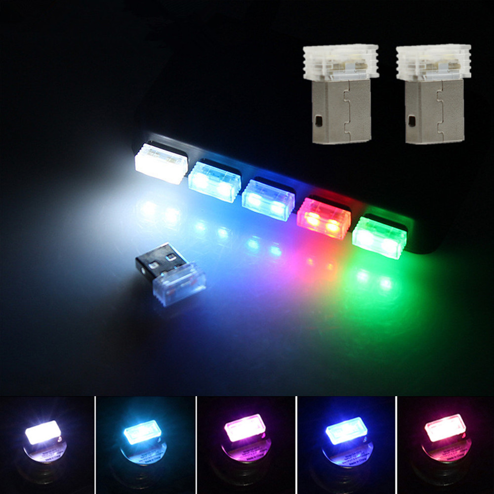New Mini USB LED Car Interior Neon Light Wireless Lighting Atmosphere Decor Lamp
