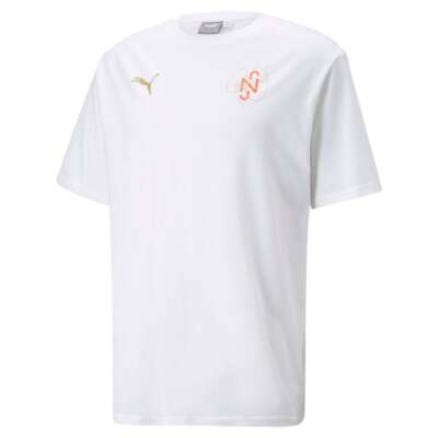 

Puma Njr X Dream Chaser Графический Круглый Вырез Короткий рукав TShirt Мужские Белый случайный, Puma Njr X Dream Chaser Graphic Crew Neck Short Sleeve TShirt
