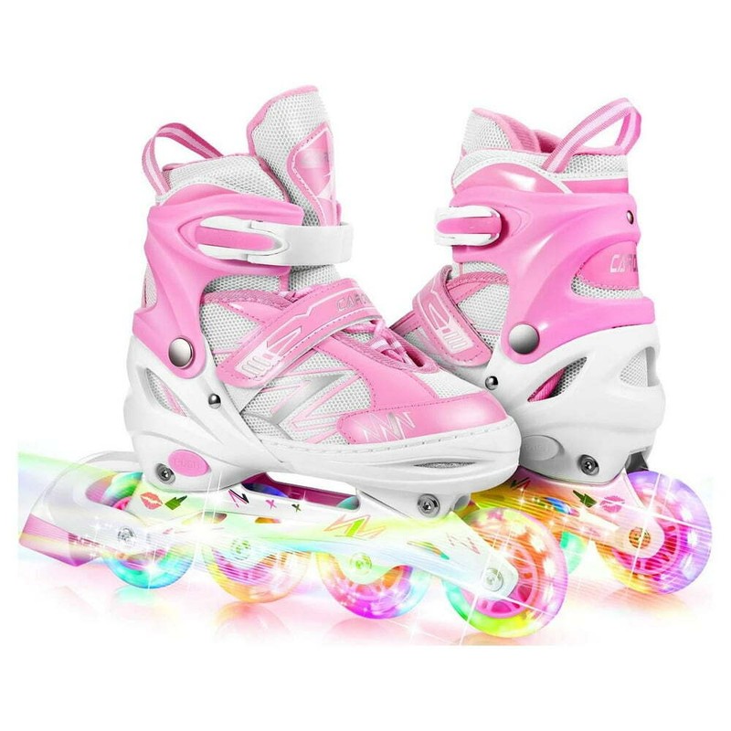 Inline Skates for Kids and Adults, Roller Blades Adjustable 4 Sizes with Full Li
