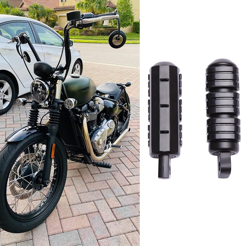 Black Motorcycle Highway Foot Pegs Rests Pedals For Harley Davidson