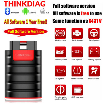 THINKCAR ThinkDiag Car OBD2 Bluetooth Scanner Bidirectional ECU Coding Scan Tool
