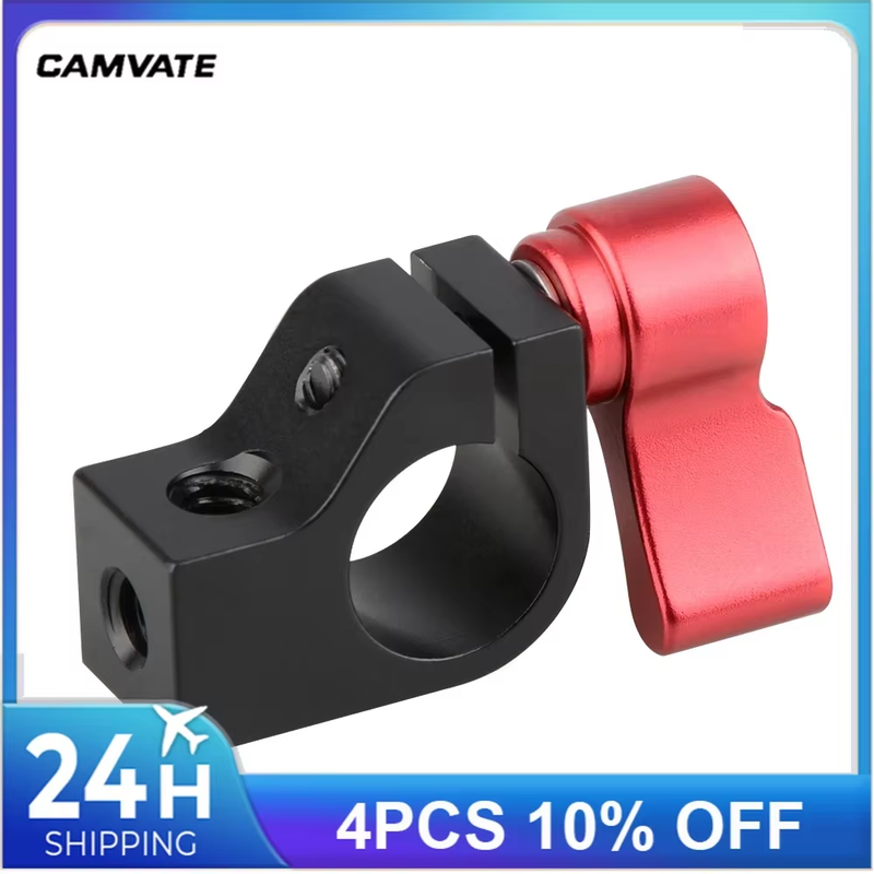 15mm Single Rod Clamp Adapter With 1/4"-20 Threaded Hole For Camera Cage Shoulde