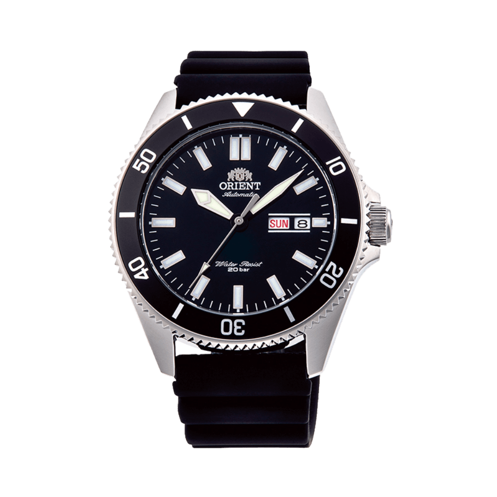 Pre-owned Orient Kano Diver Mechanical Watch Day Date Black Dial Aa0010b Made In Japan
