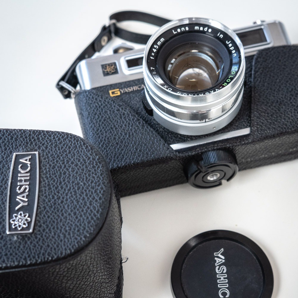 Yashica Electro 35 GSN Film Camera, case and lens cap 45mm f1.7 lens Film Tested & New
