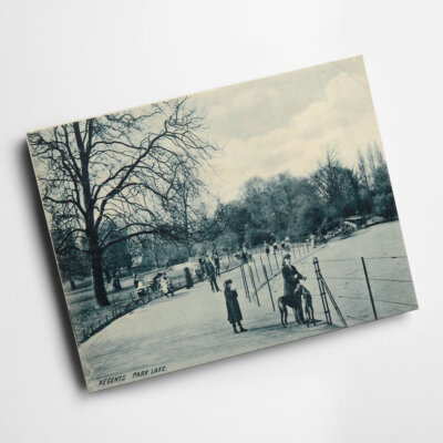 A3 PRINT - Vintage London - Regent's Park Lake (a)