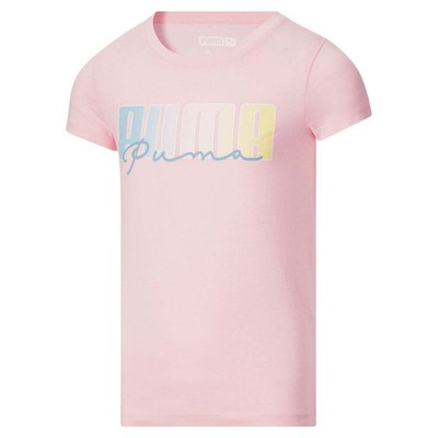 

Футболка с круглым вырезом и коротким рукавом Puma Double Trouble, розовые повседневные топы для девочек, Розовый, Puma Double Trouble Crew Neck Short Sleeve T-Shirt Youth
