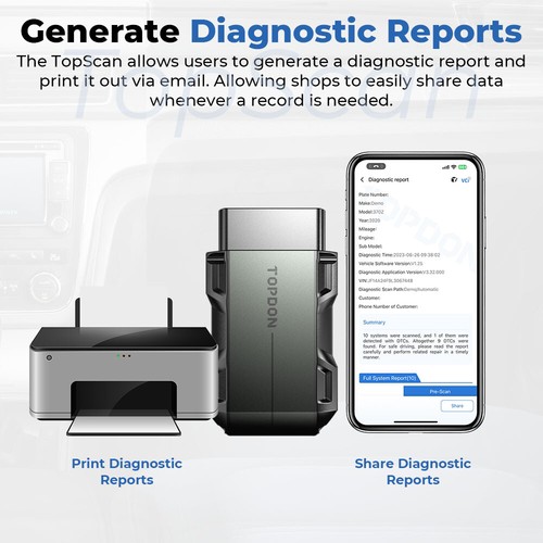 TOPDON TopScan OBD2 Scanner Bluetooth Diagnostic Tool Pro All System Active Test